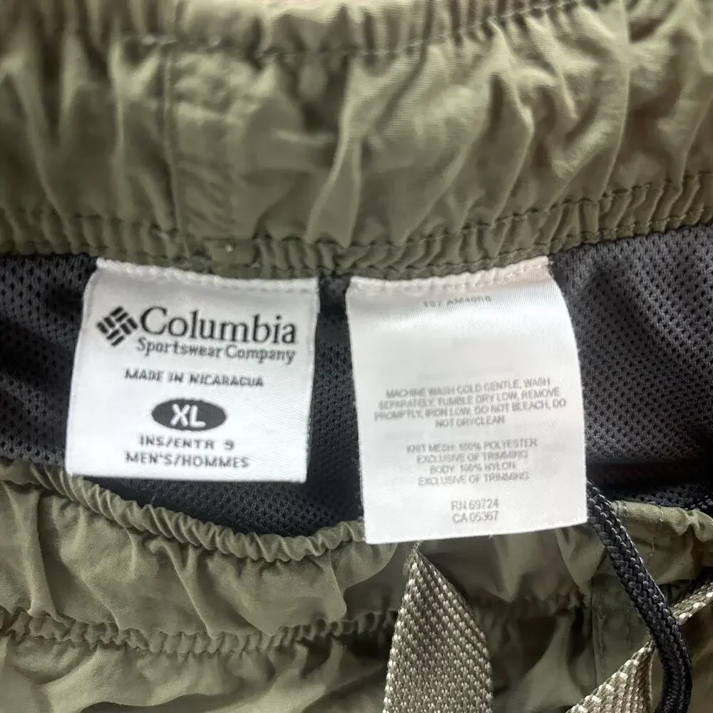 Columbia Belted Hiking Cargo Shorts Mesh Lined Men's Size XL Swim Lined Outdoor